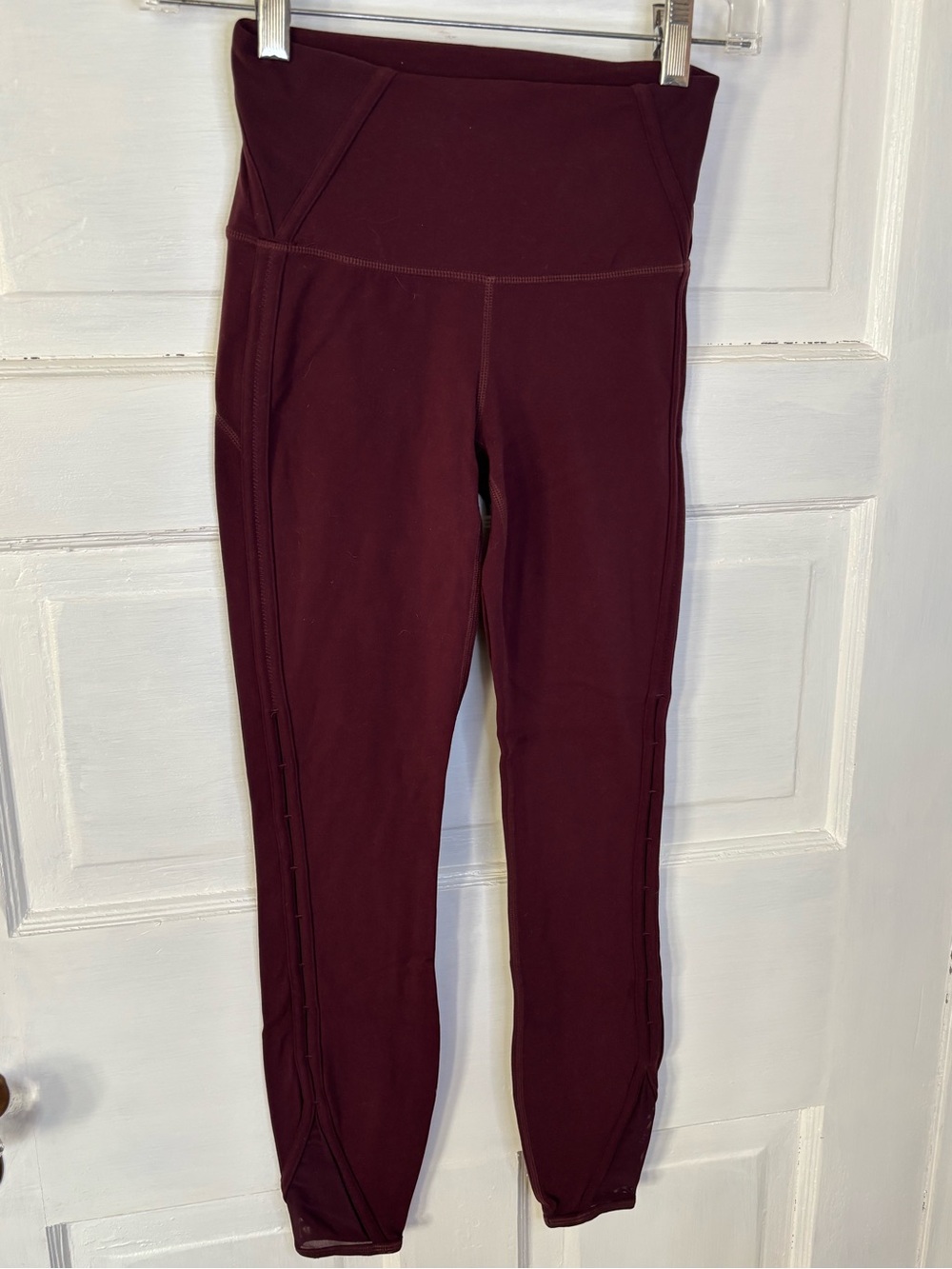 Athleta Mesh Panel High-Waisted Performance Tight in Merlot